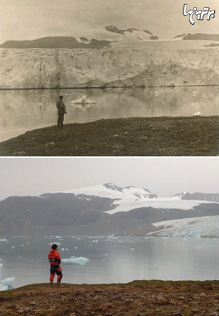 تصاویر تکان دهنده از صدسال تغییر آب و هوا