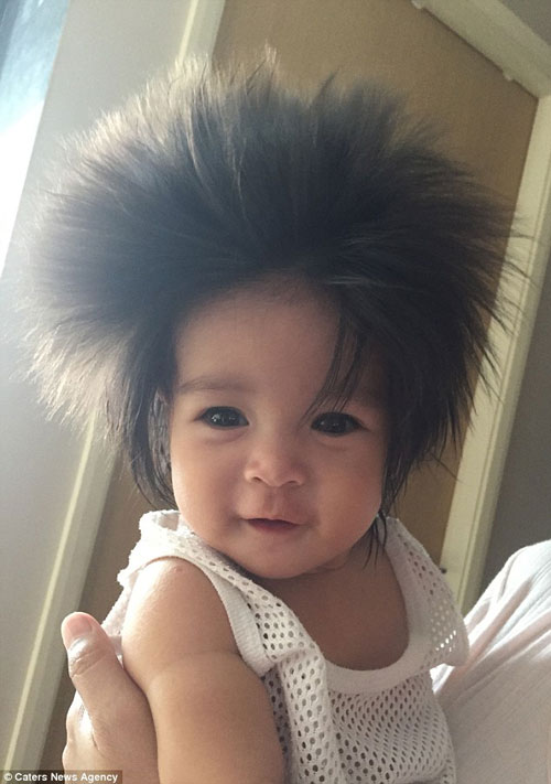 دختر 21ماهه لقب پر مو ترین کودک دنیا را دارد