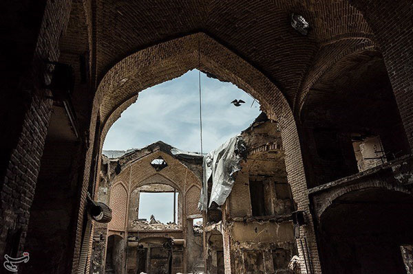 بازار تاریخی تبریز دو هفته پس از آتش‌سوزی