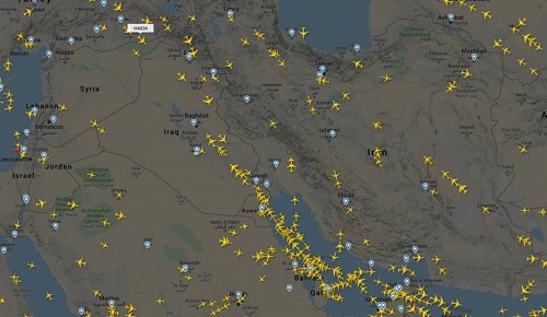 تصویری از ترافیک هوایی منطقه بعد از انتقام سخت