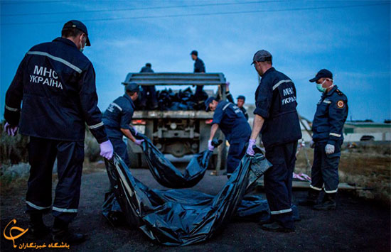 تصاویر انتقال توهین آمیز اجساد قربانیان MH17