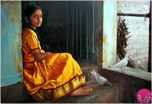 نقاشی های خلاقانه و زیبا از زنان هندی