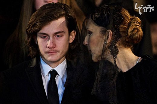 عکس: سلن دیون در مراسم تدفین همسرش