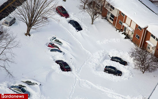 تصاویر جالب و حیرت‌انگیز از برف در آمریکا