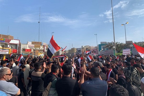 ادامه اعتراضات در ۱۰ استان عراق