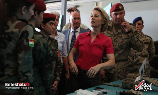 دیدار وزیر دفاع آلمان با زنان پیشمرگه
