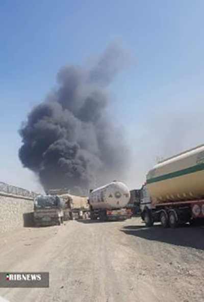 آتش‌سوزی در گمرک مرزی افغانستان با ایران