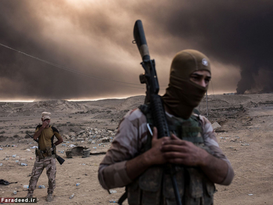 داعش چاه‌های نفت «القیاره» را آتش زد