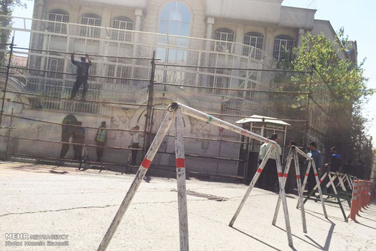 عکس: تدابیر امنیتی مقابل سفارت عربستان