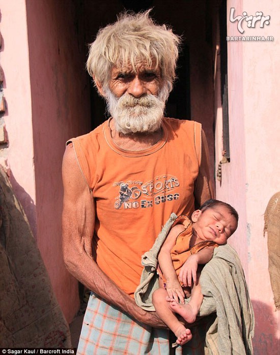 پیر ترین پدر دنیا با یک قرن عمر! +عکس