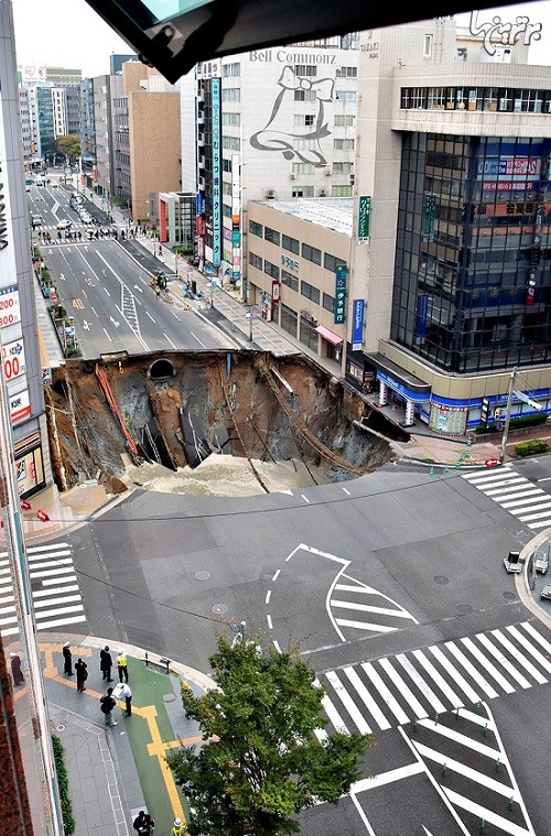 تعمیر فروریختگی عظیم خیابان ژاپن در تنها دو روز!