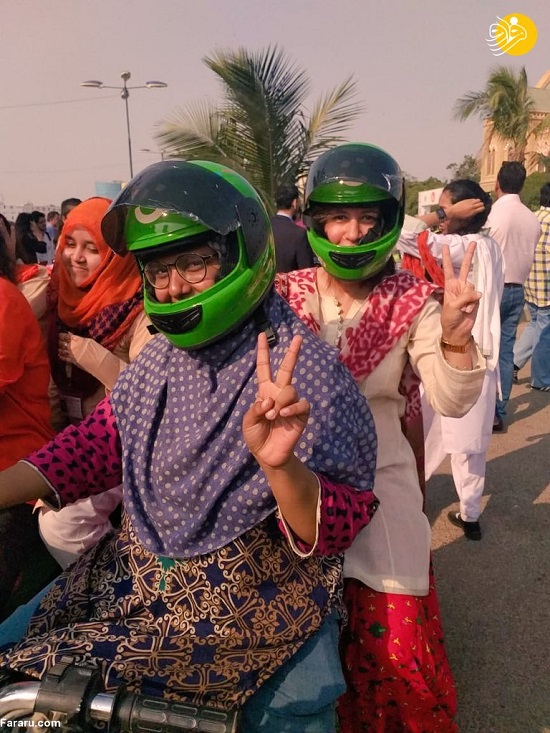 استقبال از کمپین موتورسواری زنان در پاکستان