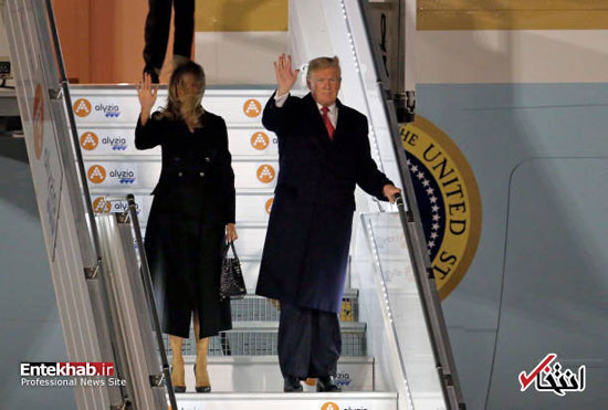 ورود دونالد ترامپ و همسرش به پاریس