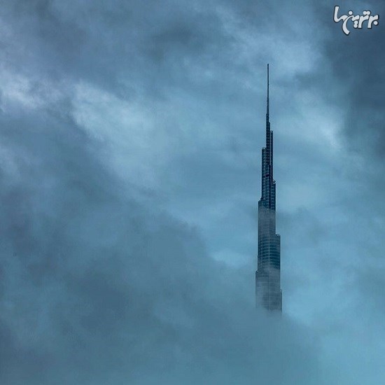 تصاویر خیره کننده ولیعهد دوبی از بالای ابرها