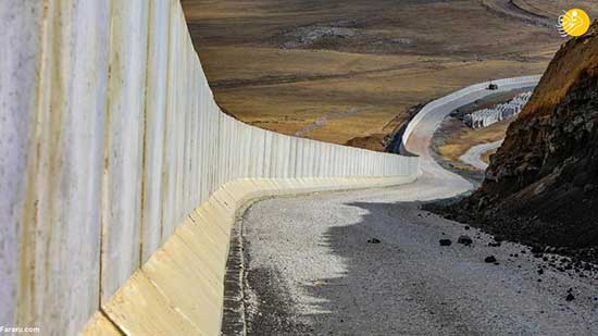 تصاویری از دیوار مرزی ترکیه و ایران