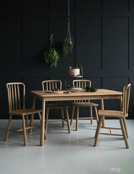 میز ناهارخوری های چوبی با طراحی ساده