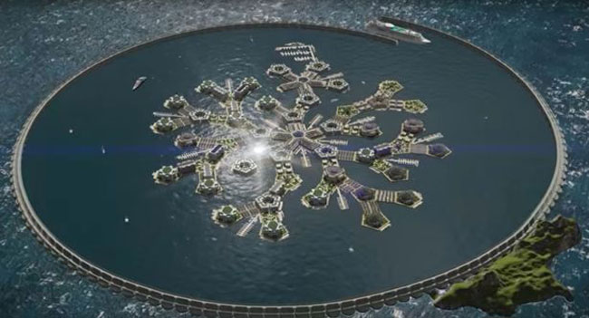 ساخت نخستین شهر شناور جهان در اقیانوس آرام
