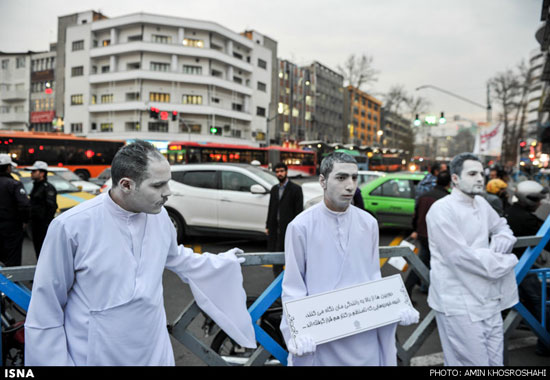 «مردان سپید» در چهار راه ولی عصر +عکس