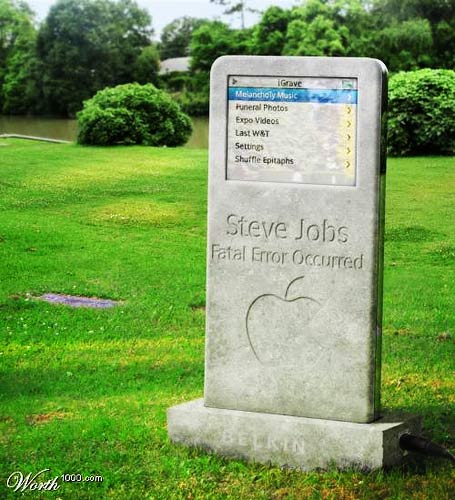 سنگ قبر استیو جابز مرحوم