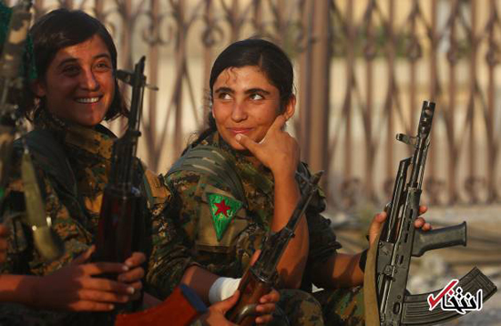 دختران کُرد در عملیات آزادسازی رقه