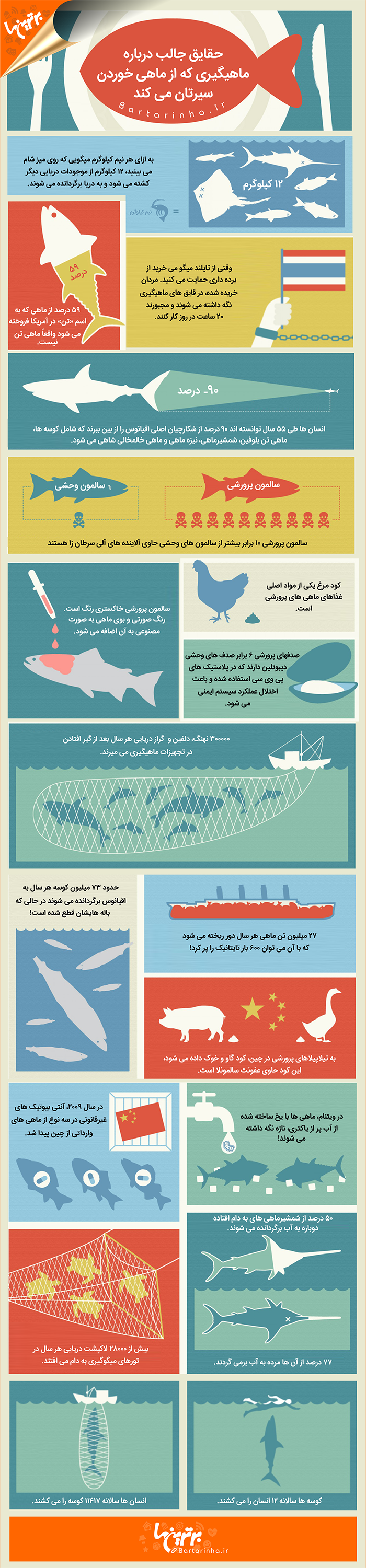 اینفوگرافی: حقایق جالب درباره ماهیگیری که از ماهی خوردن سیرتان می‌کند