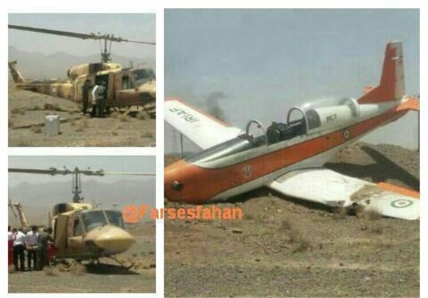 سقوط هواپیمای آموزشی در اردستان