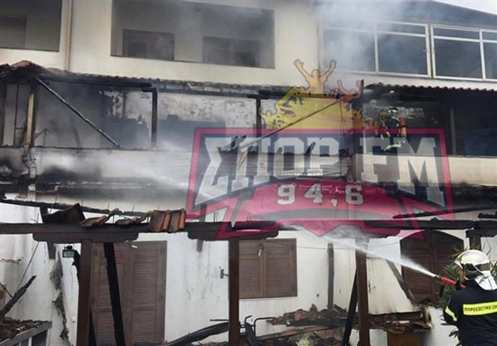 به آتش کشیدن خانه داور سوپر لیگ یونان