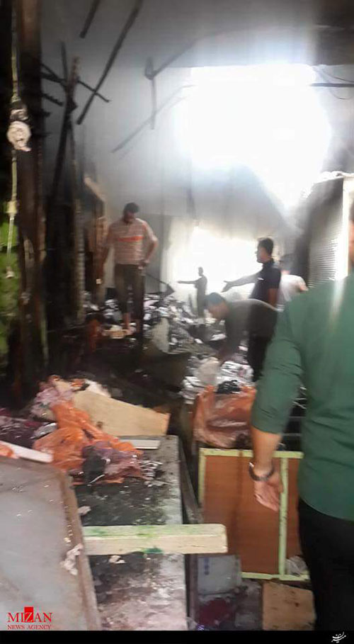 آتش سوزی مهیب در بازار بزرگ کربلا +عکس