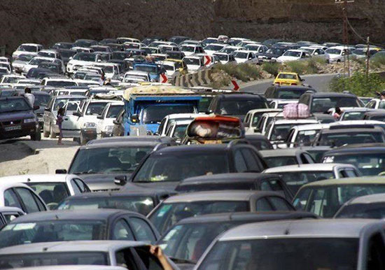 ترافیک شدید در جاده چالوس