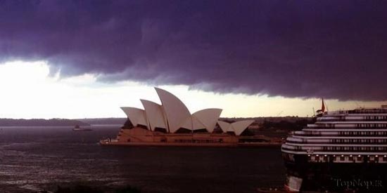 ابرهای عجیب سیدنی را بلعید +عکس