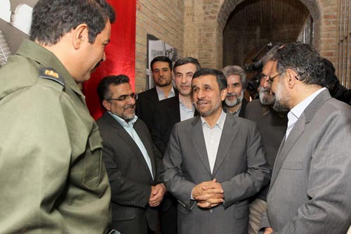 احمدی‌نژاد پشت صحنه فیلم بازیگر مشهور