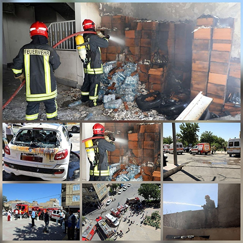 مهار آتش‌سوزی آپارتمان مسکونی و نجات ۲۱ نفر