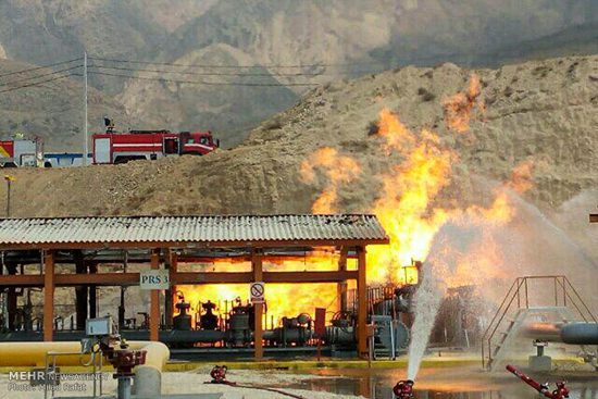 آتش سوزی ایستگاه گاز پتروشیمی