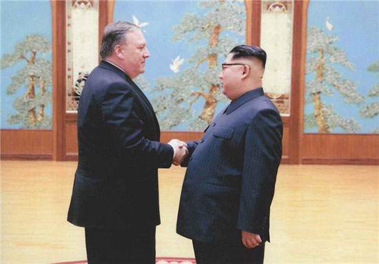 انتشار تصاویر دیدار پامپئو با رهبر کره شمالی