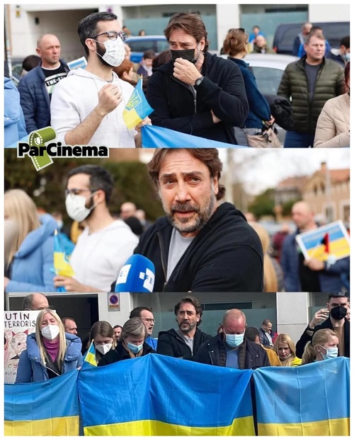 بازیگر برنده اسکار در تظاهرات مقابل سفارت روسیه