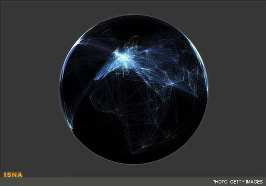 تصاویر خارق‌ العاده‌ از مسیرهای پروازی جهان