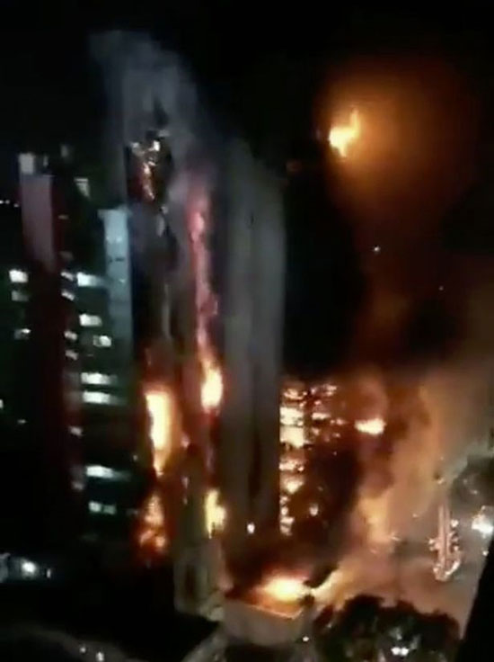 ریزش ساختمان ۲۲ طبقه در برزیل