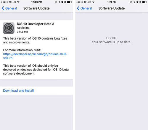 نسخه سوم iOS 10 Beta منتشر شد