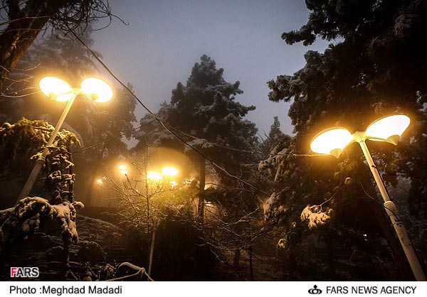 گزارش تصویری از شب سرد زمستانی تهران