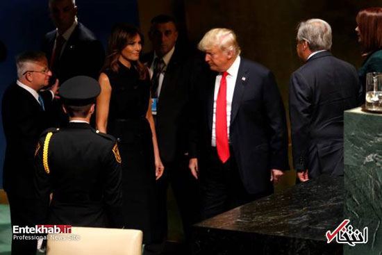 خانواده ترامپ هنگام سخنرانی وی در سازمان ملل