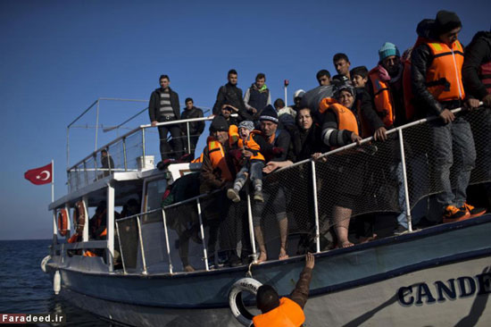 نجات مهاجران در سواحل یونان +عکس