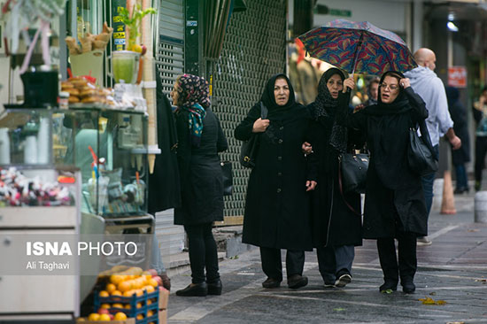 اولین بارش باران پاییزی در تهران