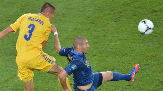 عکس؛ دیدار تیمهای اوکراین - فرانسه