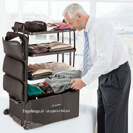ابتکار جالب؛ چمدان قفسه دار +عکس