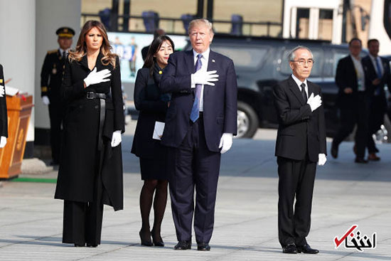 ترامپ و همسرش در سئول به گورستان رفتند