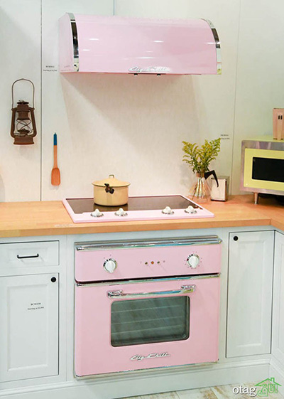 تزیین دکوراسیون آشپزخانه کوچک، با رنگ‌های شاد