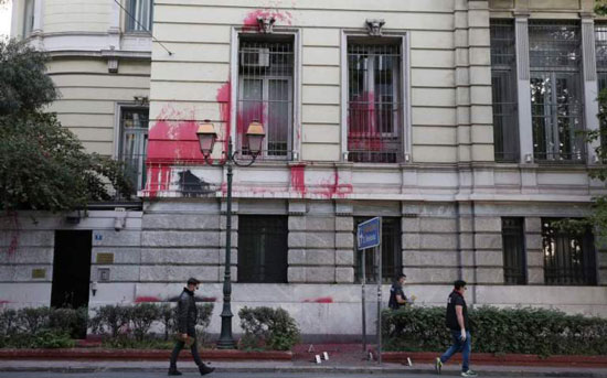 تصاویر جدید از حمله به سفارت ایران در یونان