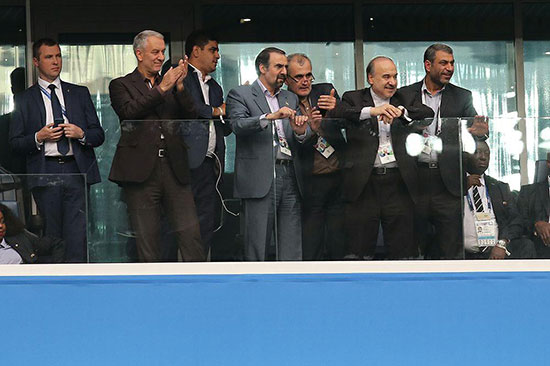 فریاد شادی وزیر ورزش بعد از گل ایران