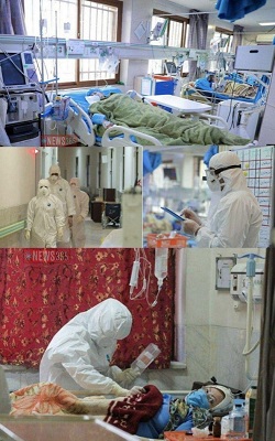 تصاویر جدید از قرنطینه بیماران مبتلا به کرونا