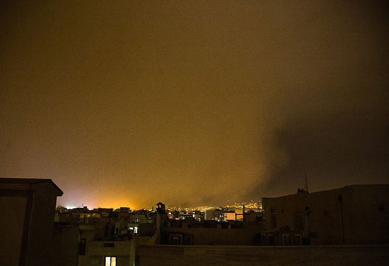 لحظه ورود موج گرد و غبار به تهران +عکس